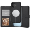 Zone TP Wallett Magsafe oldalra nyitható tok mágnes csattal iPhone 17 fekete