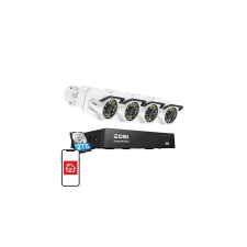 ZOSI IP Camera ZOSI C105 4 pcs WiFi 8MP + NVR 8ch + 2TB HDD megfigyelő kamera