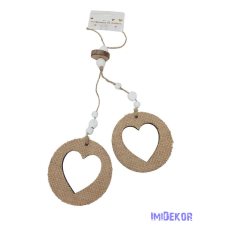  Zsákos fa lyukas szív pár dekorációs kellék