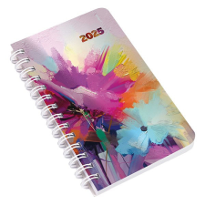  Zsebnaptár REALSYSTEM SP3 spirál mini 78x128mm heti fehér lapos akvarell 2025. naptár, kalendárium