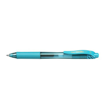  Zseléstoll, 0,35 mm, nyomógombos, PENTEL &quot;EnerGelX BL107&quot;, türkiz toll