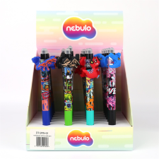  Zseléstoll radírozható, nyomógombos, mérges dino 24 db/display Nebulo toll