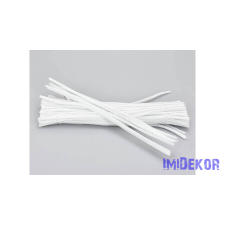  Zsenília drót 30 cm 100db/cs - Fehér dekorációs kellék