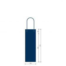 Zsinórfüles kraft táska kék 120x90x370mm, 100db/csomag ajándéktasak