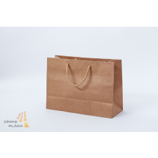 Zsinórfüles papírtáska 32x12x23 cm (fekvő) barna tasak