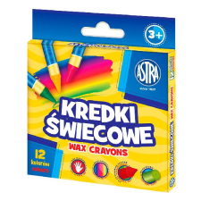Zsírkréta ASTRA kerek hegyezett törésálló 12 színű kréta
