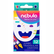 Zsírkréta NEBULO Jumbo háromszög alakú 12db-os készlet kréta