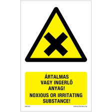 Zsona Ártalmas vagy ingerlő anyag Alumínium tábla 160x250 mm információs címke