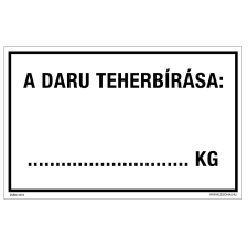 ZSONA DEKOR A daru teherbírása Műanyag tábla 320x500 mm információs címke