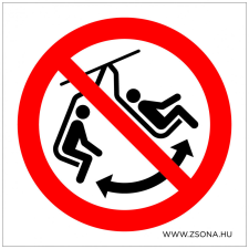 ZSONA DEKOR A székben hintázni tilos! Műanyag tábla 100x100 mm információs címke