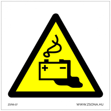 ZSONA DEKOR Akkumulátorhelyiség Öntapadós matrica 150x150 mm információs címke