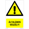 ZSONA DEKOR Általános veszély! Műanyag tábla 320x500 mm