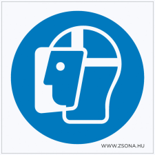 ZSONA DEKOR Arcvédő használata kötelező! Műanyag tábla 150x150 mm információs címke