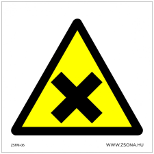 ZSONA DEKOR Ártalmas vagy ingerlő anyag! Öntapadós matrica 200x200 mm információs címke