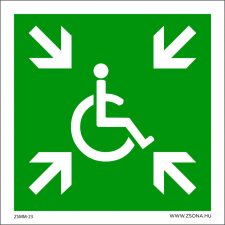 ZSONA DEKOR Átmeneti védett tér Műanyag tábla 100x100 mm információs címke