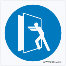 ZSONA DEKOR Az ajtó zárva tartandó! Öntapadós matrica 200x200 mm információs címke