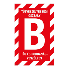 ZSONA DEKOR B tűzveszélyességi osztály nem tűzveszélyes Öntapadós matrica 160x100 mm információs címke