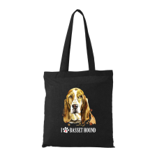 ZSONA DEKOR Basset hound - Bevásárló táska fekete kézitáska és bőrönd