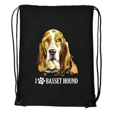 ZSONA DEKOR Basset hound - Sport táska fekete