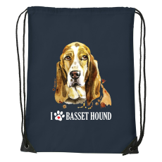 ZSONA DEKOR Basset hound - Sport táska navy kék