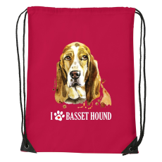ZSONA DEKOR Basset hound - Sport táska piros
