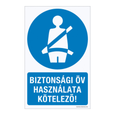 ZSONA DEKOR Biztonsági öv használata kötelező! Öntapadós matrica 320x500 mm információs címke