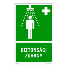 ZSONA DEKOR Biztonsági zuhany Öntapadós matrica 160x100 mm információs címke