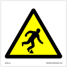 ZSONA DEKOR Botlás veszély! Öntapadós matrica 100x100 mm információs címke