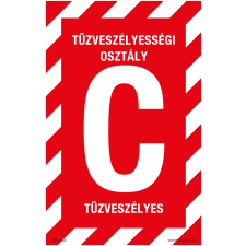 ZSONA DEKOR C tűzveszélyességi osztály nem tűzveszélyes Öntapadós matrica 160x250 mm információs címke