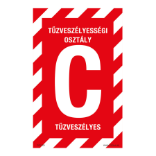 ZSONA DEKOR C tűzveszélyességi osztály nem tűzveszélyes Utánvilágító műanyag tábla 160x100 mm információs címke