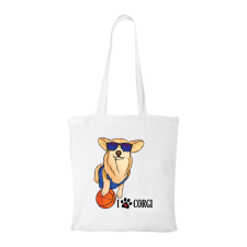 ZSONA DEKOR Corgi - Bevásárló táska fehér v2 kézitáska és bőrönd