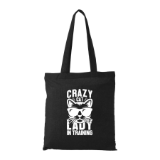 ZSONA DEKOR Crazy cat - Bevásárló táska fekete kézitáska és bőrönd