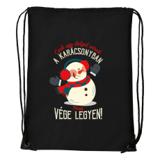 ZSONA DEKOR Csak egy dolgot várok a karácsonyban V3 - Sport táska fekete