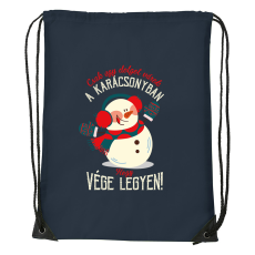 ZSONA DEKOR Csak egy dolgot várok a karácsonyban V3 - Sport táska navy kék