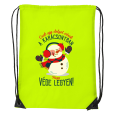 ZSONA DEKOR Csak egy dolgot várok a karácsonyban V3 - Sport táska sárga