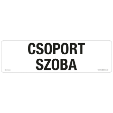 ZSONA DEKOR Csoport szoba Öntapadós matrica 250x80 mm információs címke