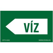 ZSONA DEKOR Csővezeték jelölése víz Öntapadós matrica csomag 100x60 mm 5db/csomag információs címke