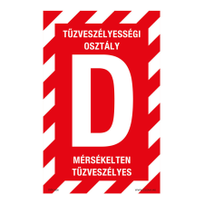 ZSONA DEKOR D tűzveszélyességi osztály nem tűzveszélyes Műanyag tábla 160x250 mm információs címke
