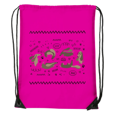 ZSONA DEKOR Dachshund - Sport táska magenta kézitáska és bőrönd