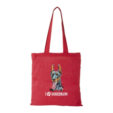 ZSONA DEKOR Dobermann - Bevásárló táska piros v2