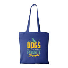 ZSONA DEKOR Dogs are my favorite people - Bevásárló táska kék kézitáska és bőrönd