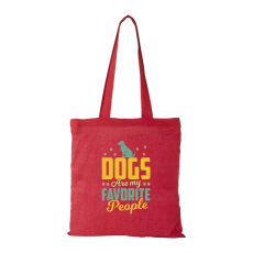 ZSONA DEKOR Dogs are my favorite people - Bevásárló táska piros