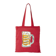 ZSONA DEKOR Dont worry, beer happy - Bevásárló táska piros kézitáska és bőrönd