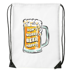 ZSONA DEKOR Dont worry, beer happy - Sport táska fehér