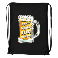 ZSONA DEKOR Dont worry, beer happy - Sport táska fekete kézitáska és bőrönd