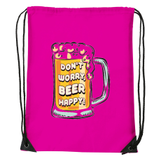 ZSONA DEKOR Dont worry, beer happy - Sport táska magenta