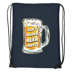 ZSONA DEKOR Dont worry, beer happy - Sport táska navy kék