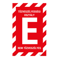 ZSONA DEKOR E tűzveszélyességi osztály nem tűzveszélyes Műanyag tábla 160x100 mm információs címke
