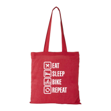 ZSONA DEKOR Eat sleep bike repeat - Bevásárló táska piros