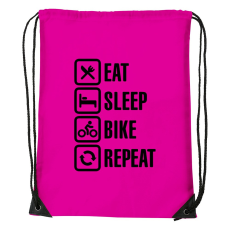 ZSONA DEKOR Eat sleep bike repeat - Sport táska magenta